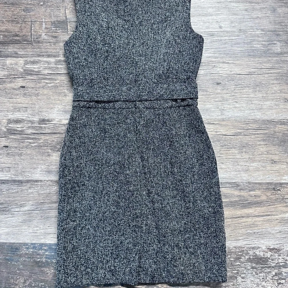 Banana Republic Black White Sheath Dress Knee-Length Sleeveless for Work - Picture 2 of 11